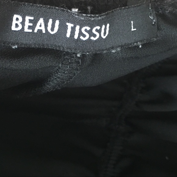 Beau Tissu | Black Jumpsuit Open Back Large - Picture 3 of 3